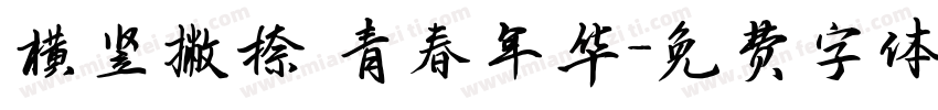 横竖撇捺 青春年华字体转换